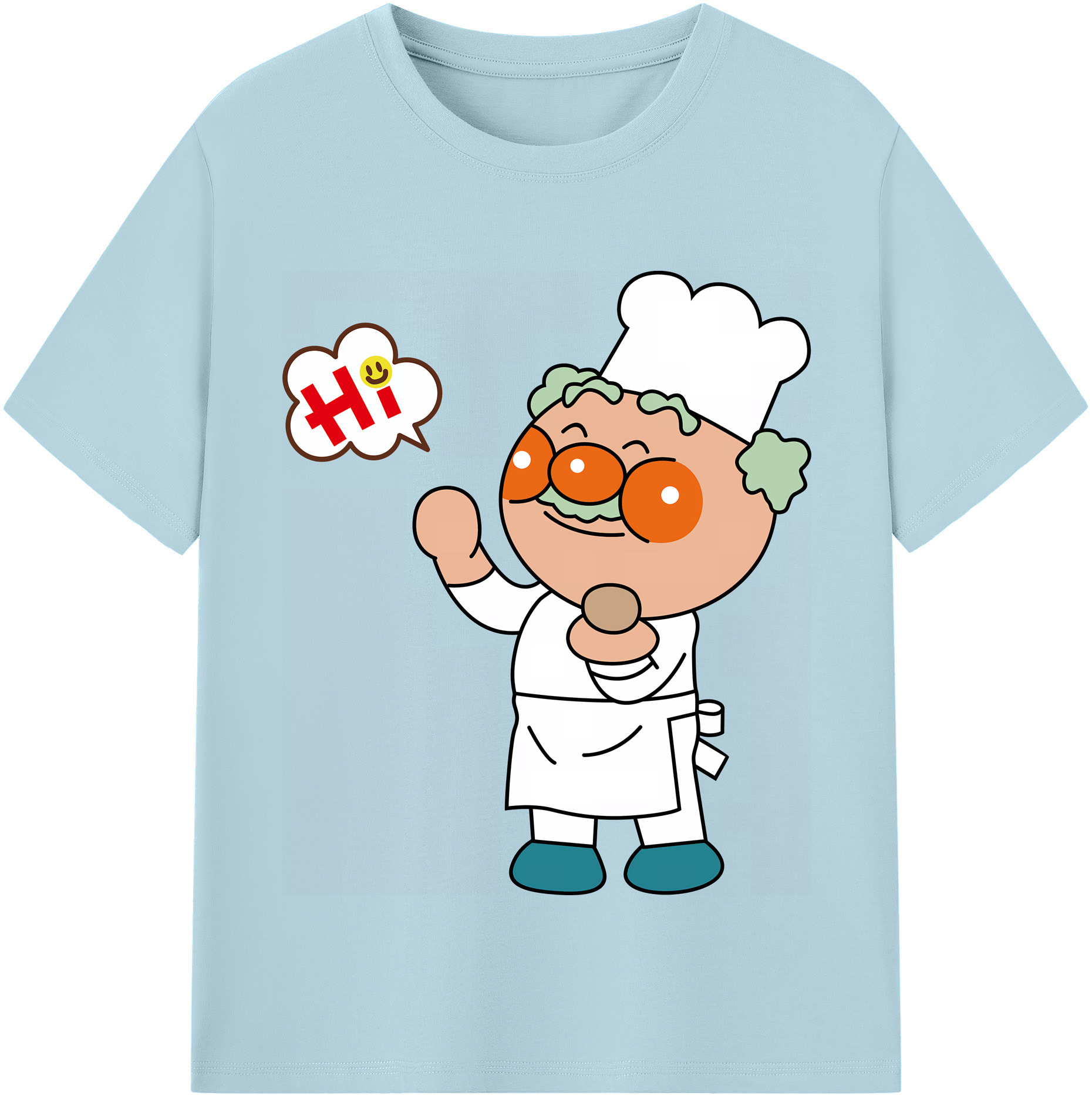 （画像用） アンパンマン Anpanman 綿100％半袖Tシャツ（フロントプリント）
